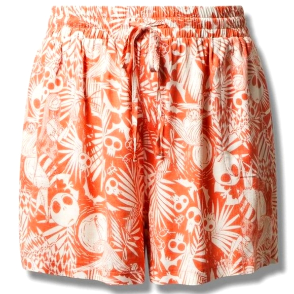 ❤️NWT VINTAGE TORRID SHORTS - NIGHTMARE BEFORE CHRISTMAS TIKI HAWAIIAN PLUS SIZE - Picture 11 of 14